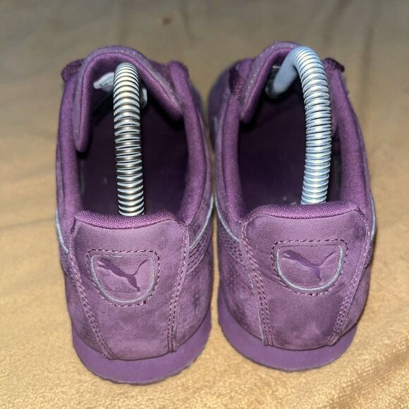Puma Roma Mono Translucent Suede Sneakers Womens 6.5 Purple Clean Rare Shoes Gym - Picture 5 of 16